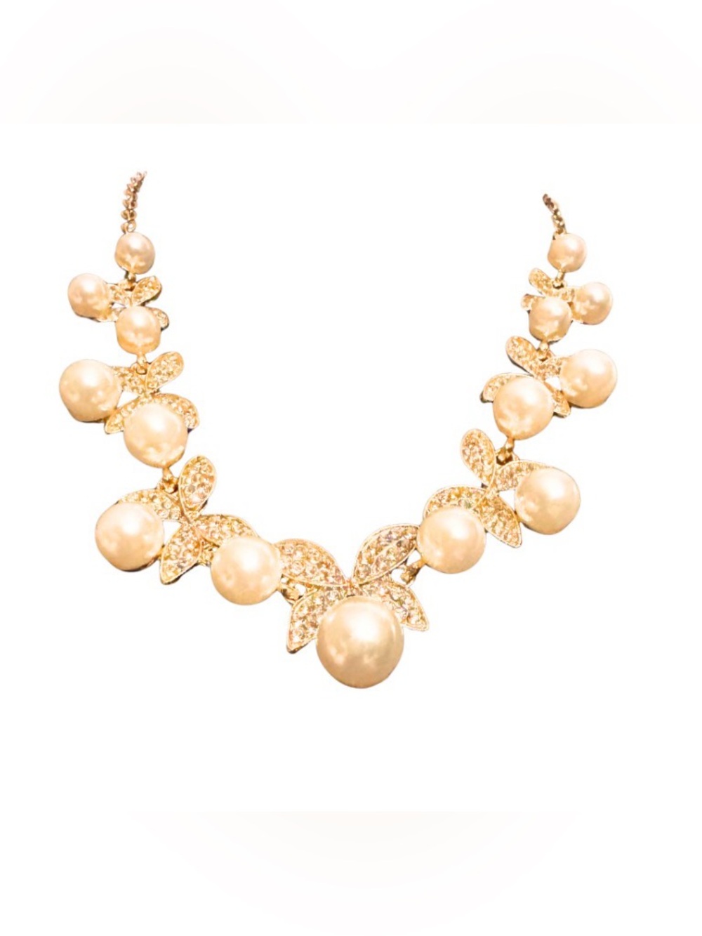 Butterfly Rhinestone Vintage Necklace Set